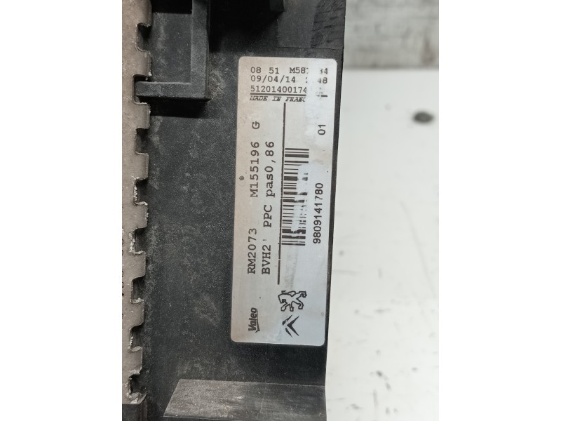 Recambio de radiador agua para citroen c4 picasso referencia OEM IAM 9809141780  