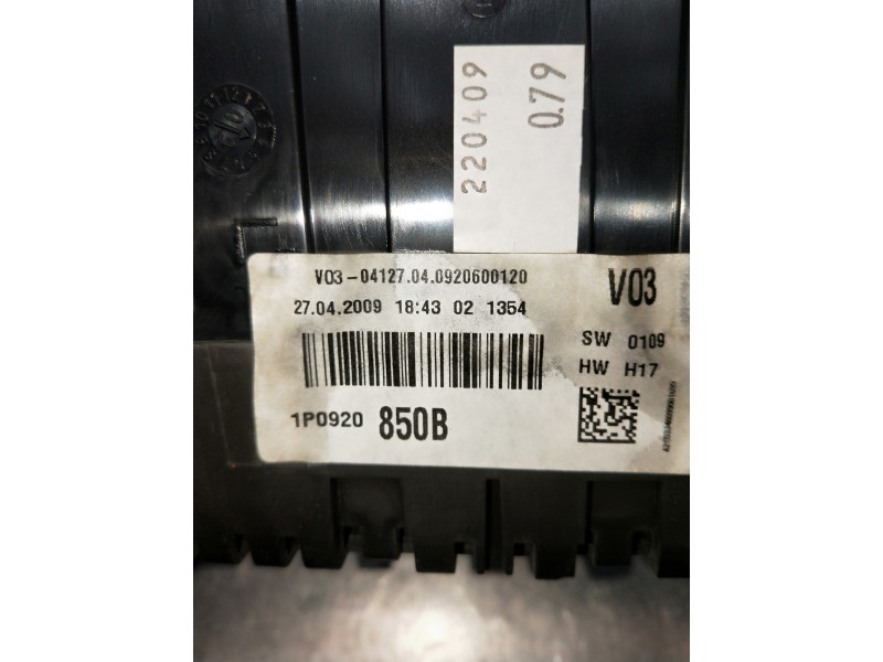 Recambio de cuadro instrumentos para seat leon (1p1) referencia OEM IAM 1P0920850B  