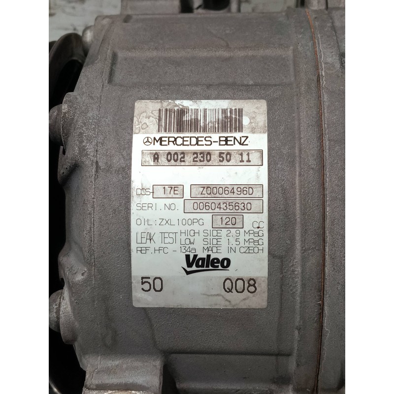 Recambio de compresor aire acondicionado para mercedes clase c (w204) berlina referencia OEM IAM A0022305011 Z0006496D 