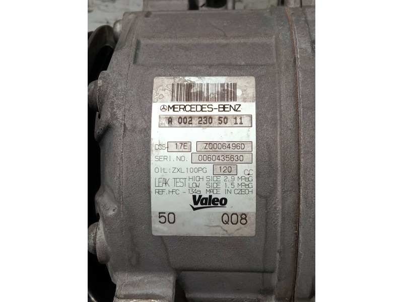 Recambio de compresor aire acondicionado para mercedes clase c (w204) berlina referencia OEM IAM A0022305011 Z0006496D 