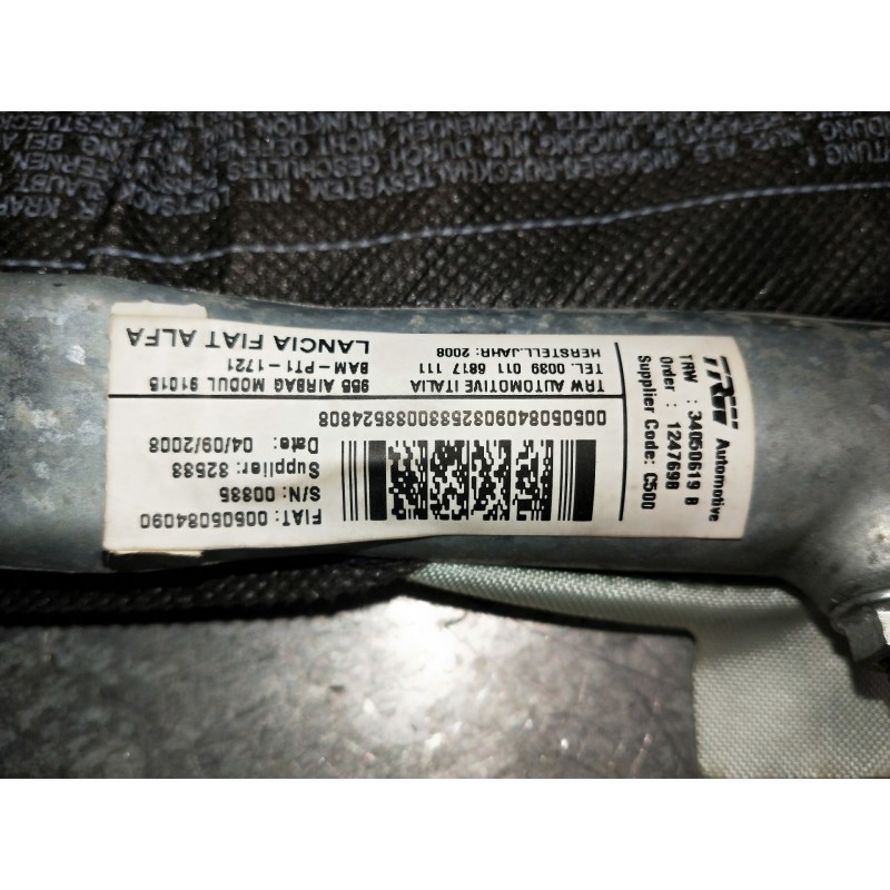 Recambio de airbag cortina delantero derecho para alfa romeo mito (145) referencia OEM IAM 34050619B  