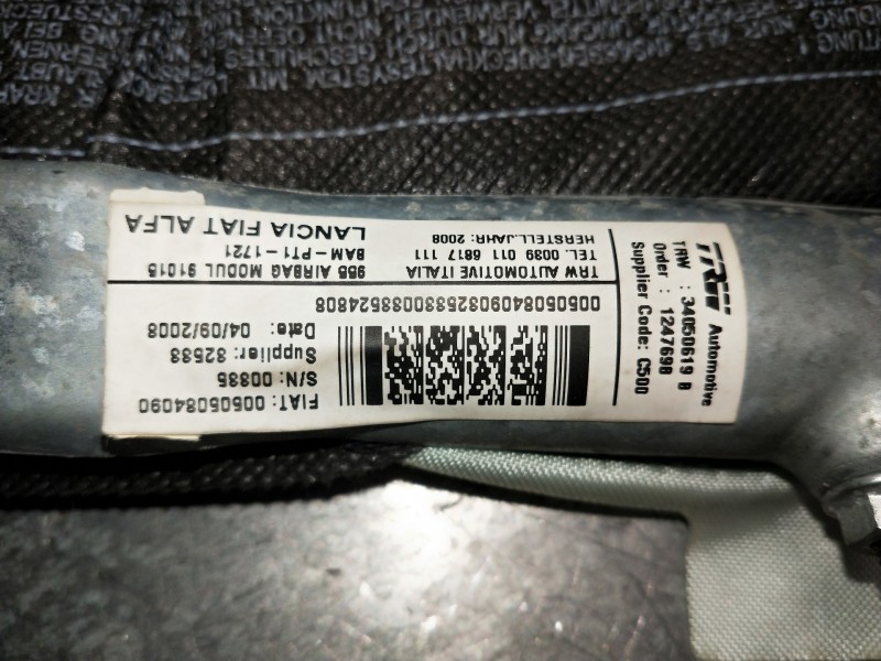 Recambio de airbag cortina delantero derecho para alfa romeo mito (145) referencia OEM IAM 34050619B  