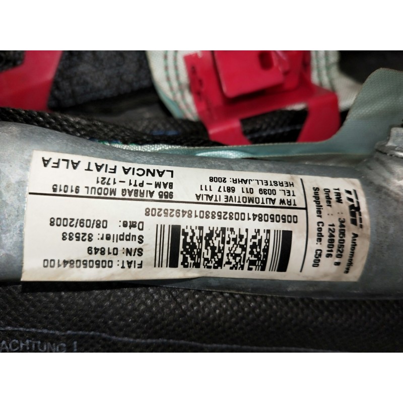 Recambio de airbag cortina delantero izquierdo para alfa romeo mito (145) referencia OEM IAM 34050620B  
