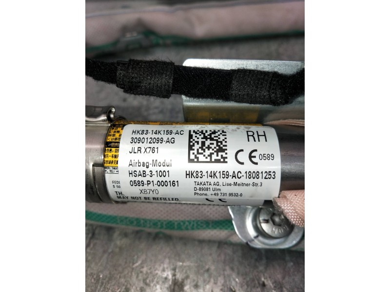 Recambio de airbag cortina delantero derecho para jaguar f-pace referencia OEM IAM HK8314K159AC 309012099AG  Recambio de airbag cortina delantero derecho para jaguar f-pace referencia OEM IAM HK8314K159AC 309012099AG
