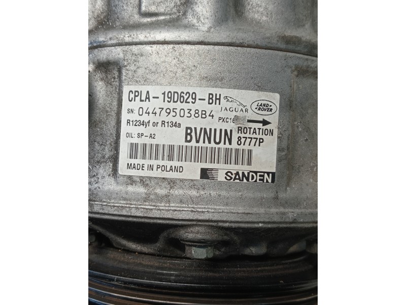 Recambio de compresor aire acondicionado para jaguar f-pace referencia OEM IAM CPLA19D629BH   Recambio de compresor aire acondicionado para jaguar f-pace referencia OEM IAM CPLA19D629BH