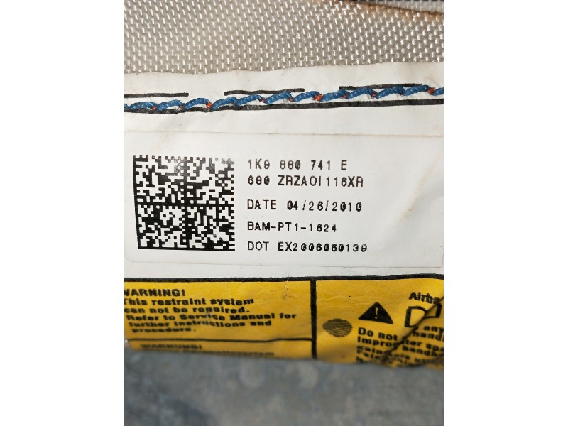 Recambio de airbag cortina delantero izquierdo para volkswagen golf vi variant (aj5) advance referencia OEM IAM 1K0880741E  