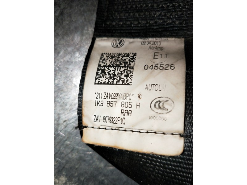 Recambio de juego cinturones trasero para volkswagen golf vi variant (aj5) advance referencia OEM IAM 1K9857805H  5P