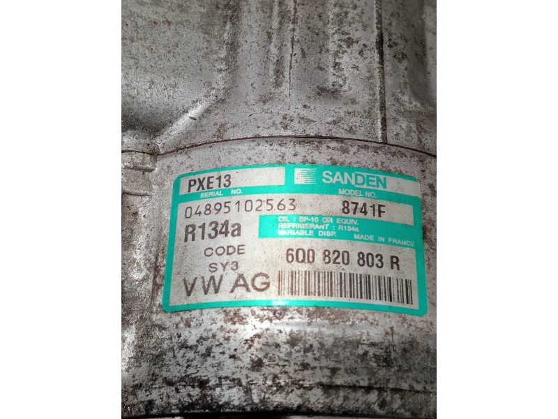Recambio de compresor aire acondicionado para volkswagen polo (9n3) referencia OEM IAM 6Q0820803R 8741F 