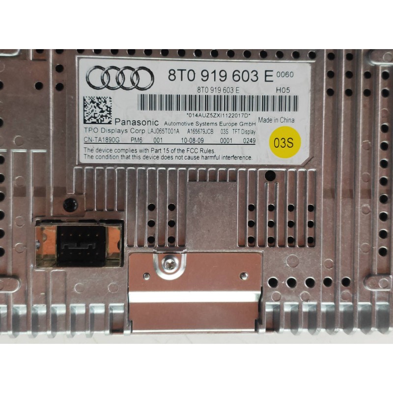 Recambio de pantalla multifuncion para audi a5 coupe (8t) 2.0 tfsi (155kw) referencia OEM IAM 8T0919603E  