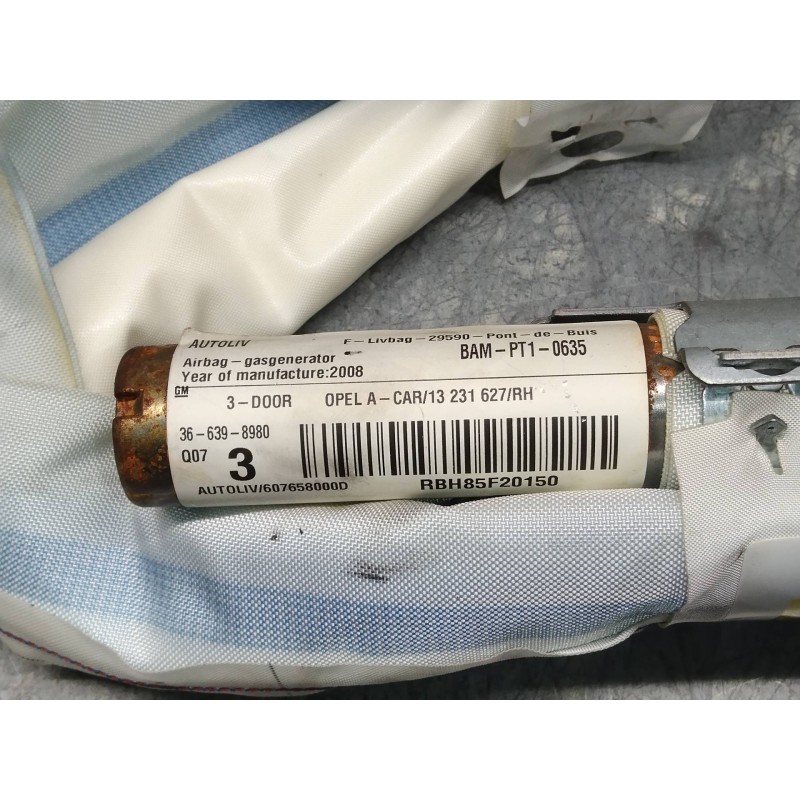 Recambio de airbag cortina delantero derecho para opel astra gtc energy referencia OEM IAM 13231627 RBH85F20150 