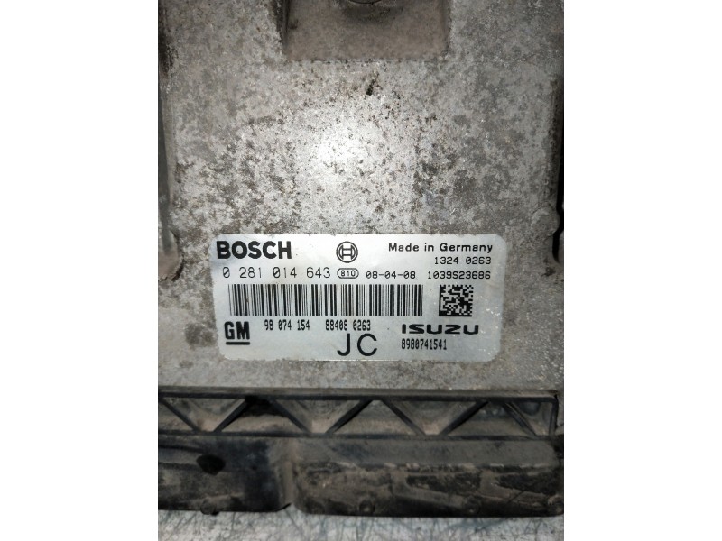 Recambio de centralita motor uce para opel astra h berlina referencia OEM IAM 0281014643 98074154 8980741541