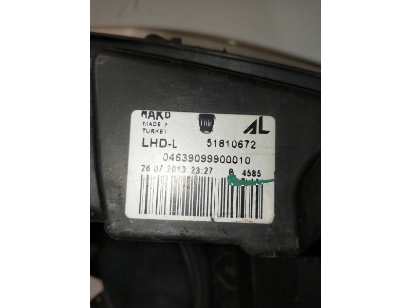 Recambio de faro izquierdo para fiat doblo cargo referencia OEM IAM 51810672  