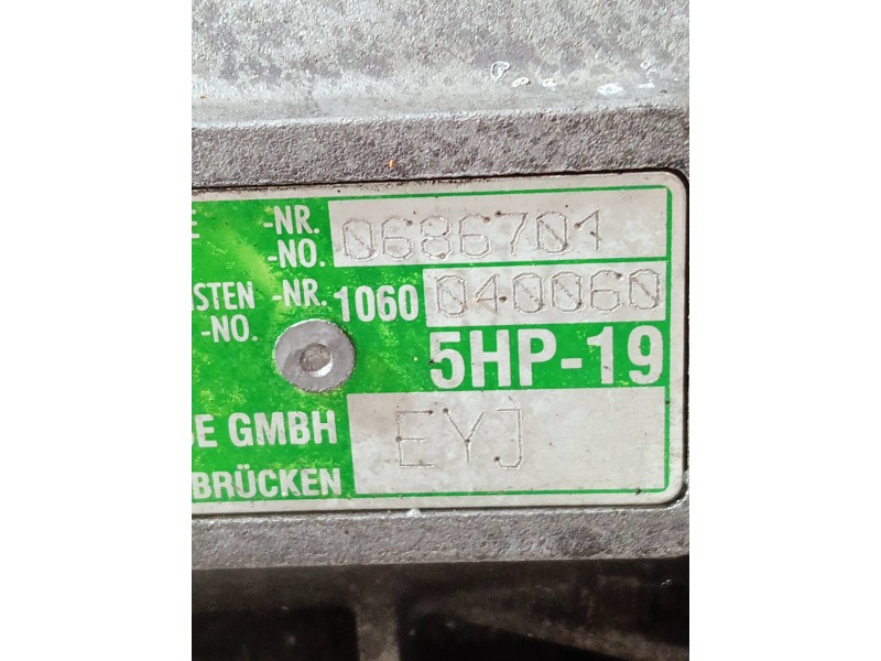 Recambio de caja cambios para audi a6 avant (4b5) referencia OEM IAM EYJ 5HP19 040060 Q686701 AUTOMATICO