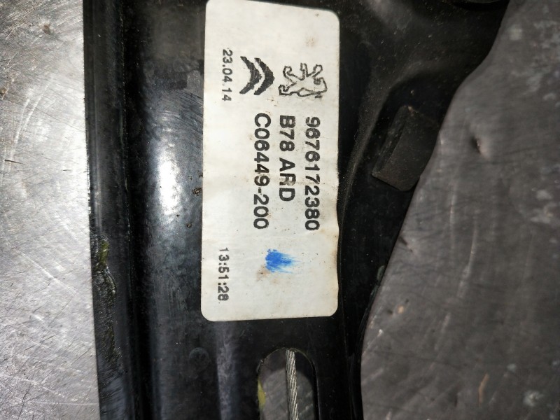 Recambio de elevalunas trasero derecho para citroen c4 picasso referencia OEM IAM 9676172380  5P