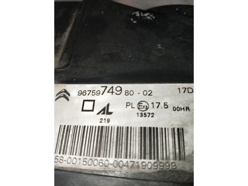 Recambio de faro izquierdo para citroen c4 picasso referencia OEM IAM 9875974980  