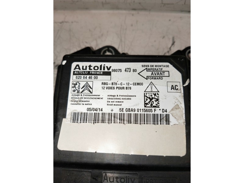 Recambio de kit airbag para citroen c4 picasso referencia OEM IAM 9807547380 620644600 5P