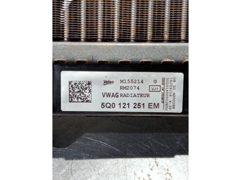 Recambio de radiador agua para volkswagen touran (5t1) referencia OEM IAM 5Q0121251EM M155214 RM2074