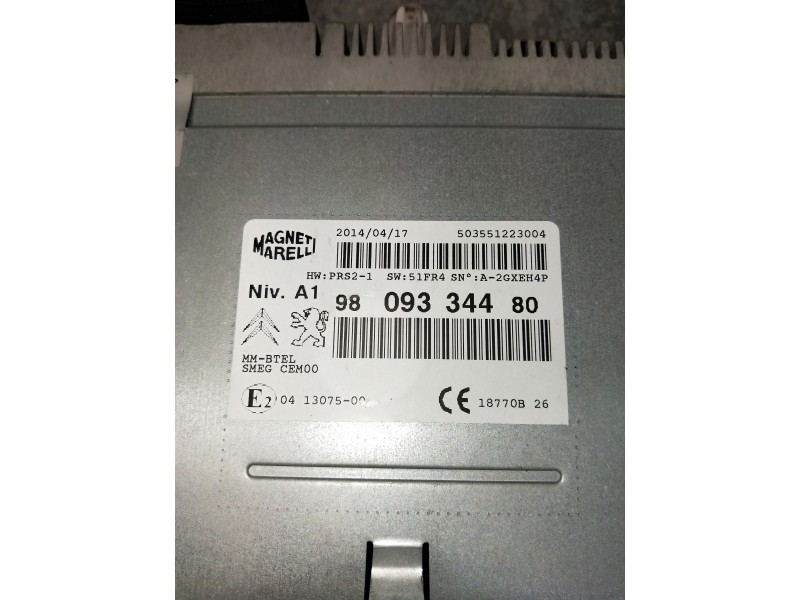 Recambio de sistema audio / radio cd para citroen c4 picasso referencia OEM IAM 9809334480 503551223004 