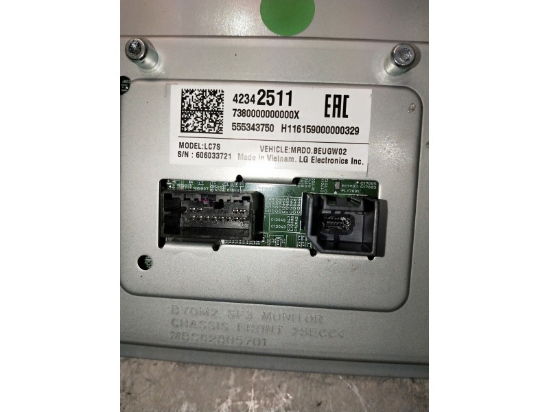 Recambio de pantalla multifuncion para opel astra k lim. 5türig referencia OEM IAM 42342511 7380000000000X 555343750