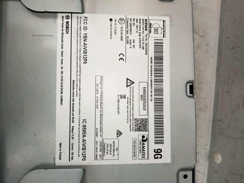 Recambio de sistema audio / radio cd para nissan leaf referencia OEM IAM   