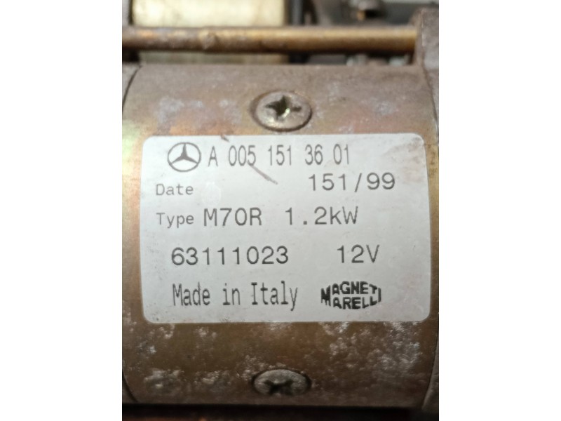 Recambio de motor arranque para mercedes clase clk (w208) coupe referencia OEM IAM A0051513601 63111023 