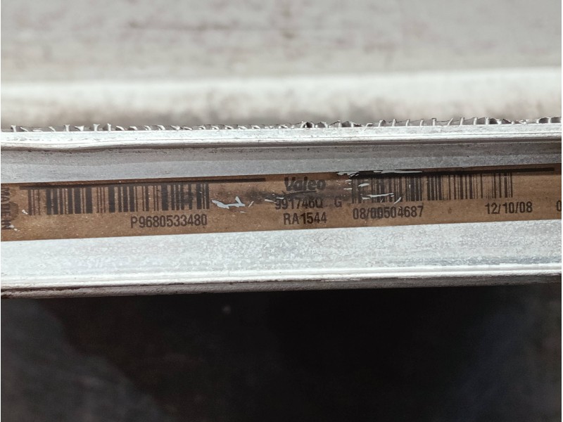 Recambio de radiador agua para peugeot 308 referencia OEM IAM P9680533480 991746Q RA1544