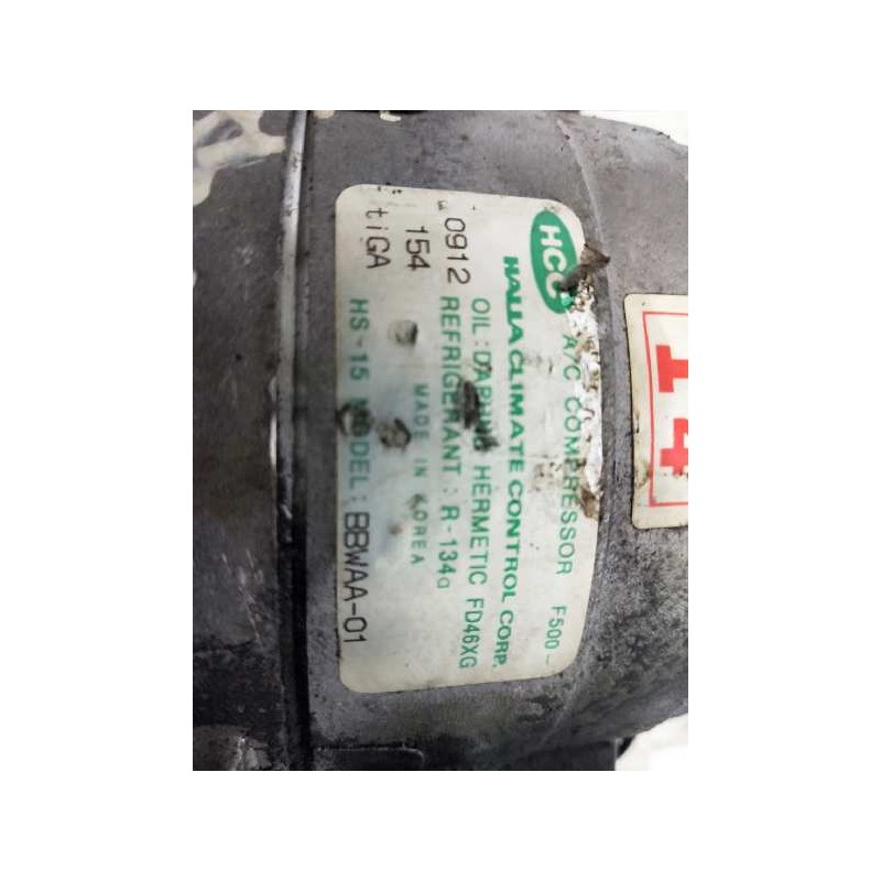 Recambio de compresor aire acondicionado para hyundai sonata (y4) 2.0 16v cat referencia OEM IAM BBWAA01 F500 
