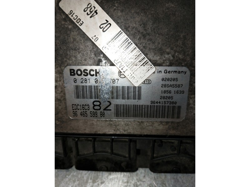 Recambio de centralita motor uce para peugeot 206 berlina referencia OEM IAM 0281010707 9646559980 9644157380