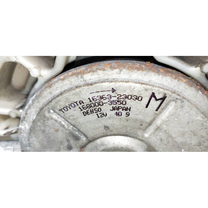 Recambio de electroventilador para toyota yaris (ncp1/nlp1/scp1) 1.4 d-4d linea luna referencia OEM IAM 1680003550 1636323030 
