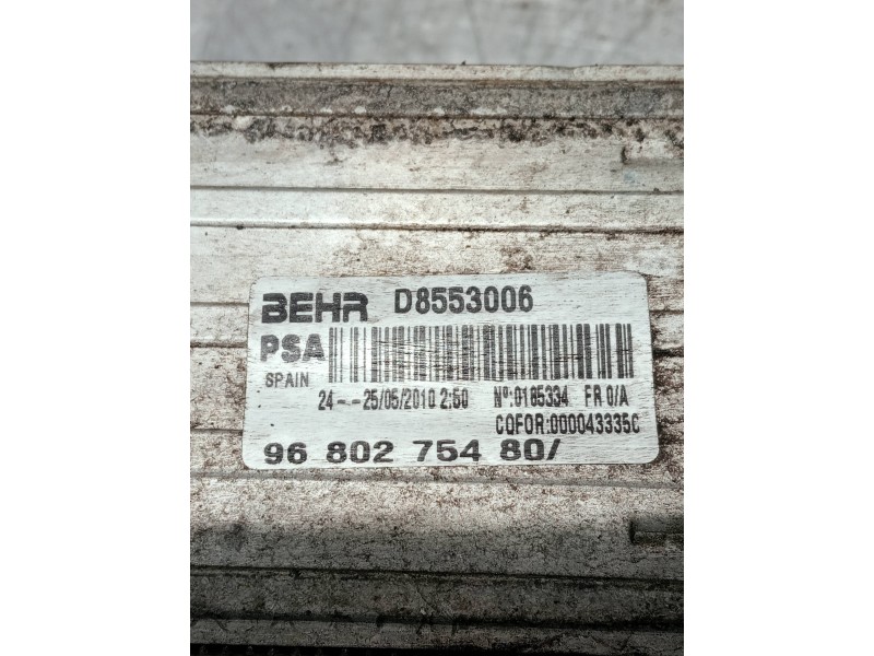 Recambio de intercooler para citroen c3 picasso referencia OEM IAM 9680275480 D8553006 