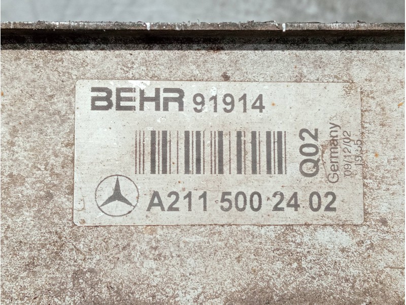 Recambio de intercooler para mercedes clase e (w211) berlina referencia OEM IAM A2115002402  