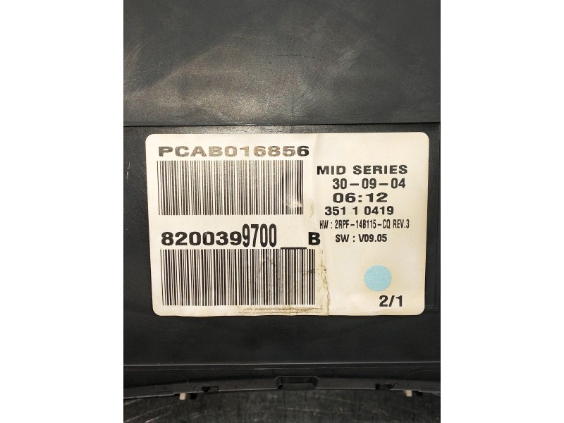 Recambio de cuadro instrumentos para renault megane ii berlina 5p referencia OEM IAM 8200399700B  