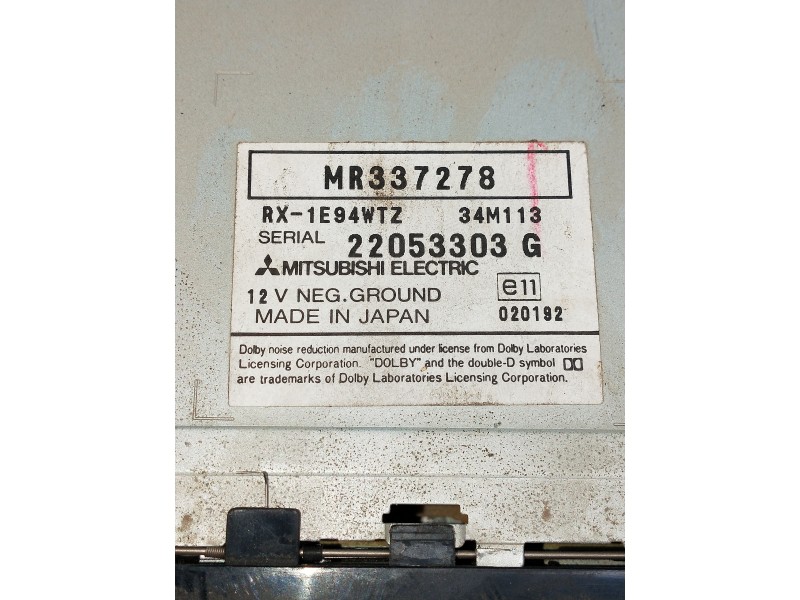 Recambio de sistema audio / radio cd para mitsubishi montero (v60/v70) referencia OEM IAM MR337278 22053303 
