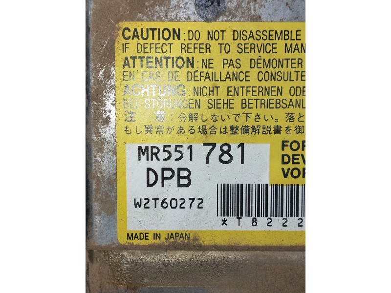 Recambio de centralita airbag para mitsubishi montero (v60/v70) referencia OEM IAM MR551781  