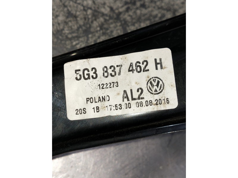 Recambio de elevalunas delantero derecho para volkswagen golf vii lim. 2.0 tsi referencia OEM IAM 5G3837462H  3P