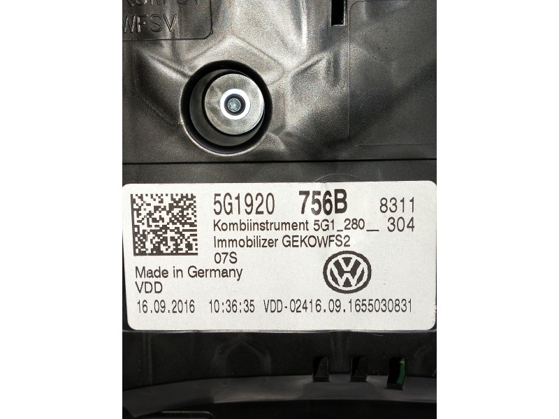 Recambio de cuadro instrumentos para volkswagen golf vii lim. 2.0 tsi referencia OEM IAM 5G1920756B  