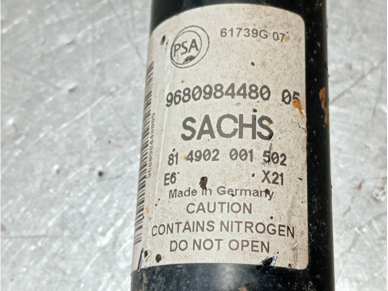 Recambio de amortiguador trasero derecho para citroen berlingo cuadro referencia OEM IAM 968098448005 814902001502 61739G07