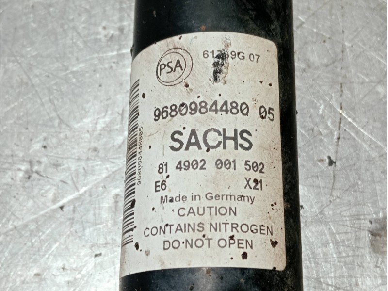 Recambio de amortiguador trasero izquierdo para citroen berlingo cuadro referencia OEM IAM 968098448005 814902001502 61739G07
