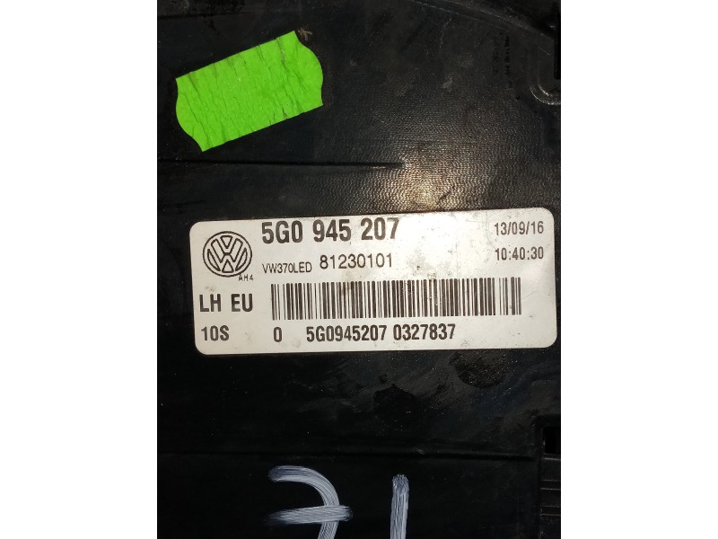 Recambio de piloto trasero izquierdo para volkswagen golf vii lim. 2.0 tsi referencia OEM IAM 5G0945207  