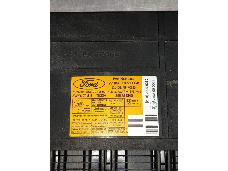 Recambio de centralita cierre para ford cougar (mc) referencia OEM IAM 5WK4714B  