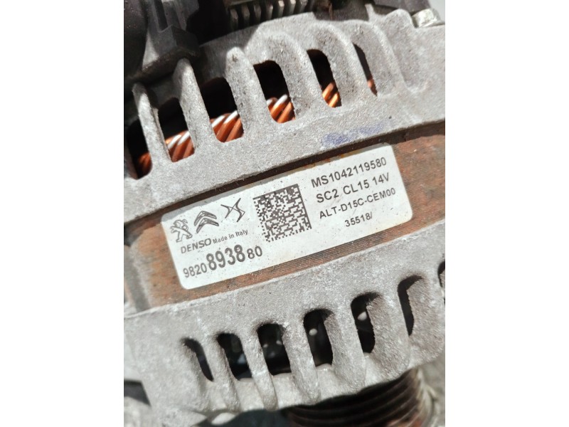 Recambio de alternador para citroen c4 cactus referencia OEM IAM 9820893880 MS1042119580 