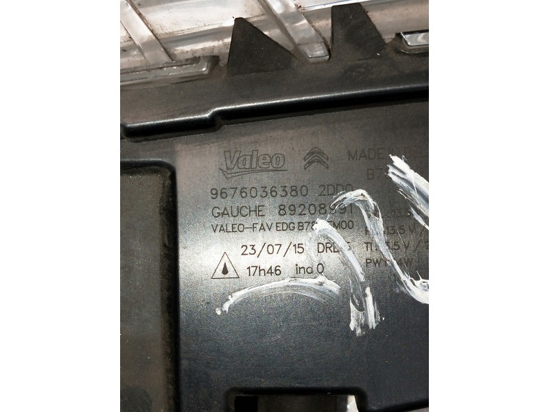 Recambio de faro izquierdo para citroen c4 picasso referencia OEM IAM 9676036380 89208991 