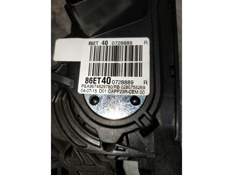 Recambio de potenciometro pedal para citroen c4 picasso referencia OEM IAM 86ET40 0728889. 9674829780 0280755269