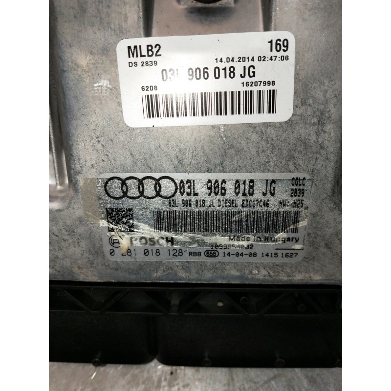 Recambio de centralita motor uce para audi a4 avant (8k5) (2008) referencia OEM IAM 0281018128 03L906018JG 