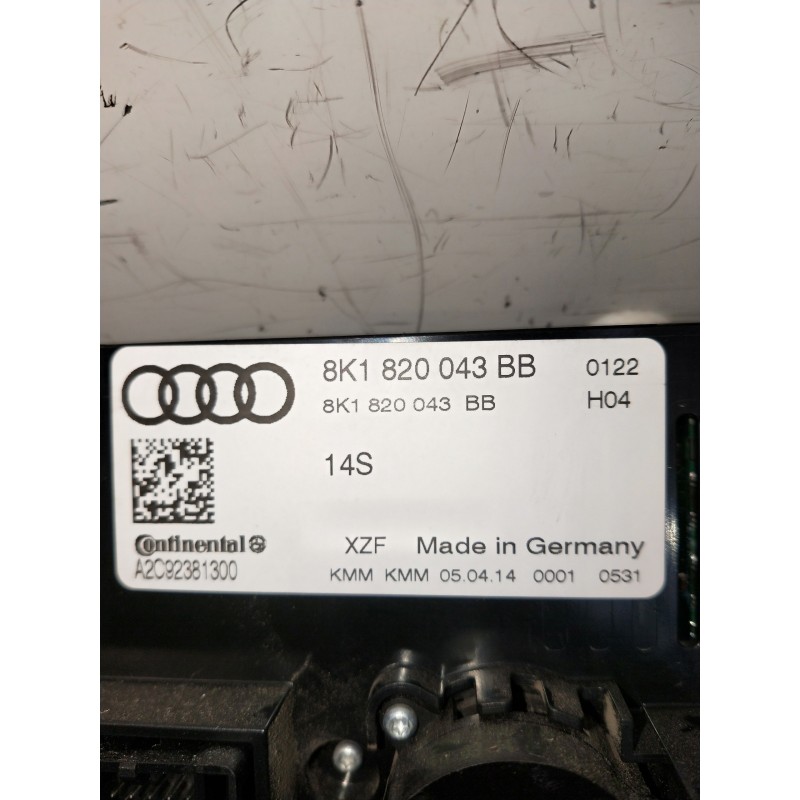 Recambio de mando calefaccion / aire acondicionado para audi a4 avant (8k5) (2008) referencia OEM IAM 8K1820043BB A2C92381300 