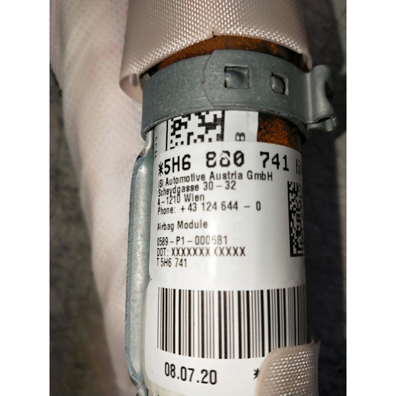 Recambio de airbag cortina delantero izquierdo para volkswagen golf viii lim. (cd1) referencia OEM IAM 5H6880741H  