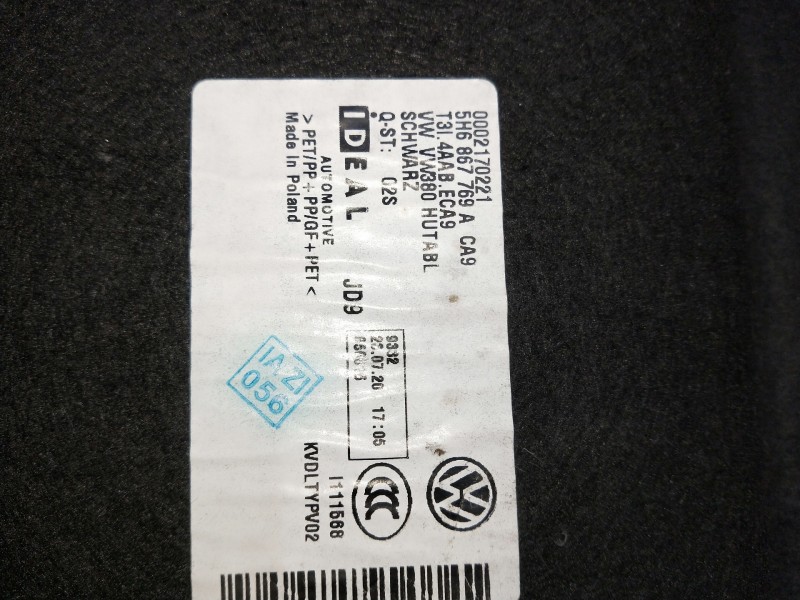 Recambio de bandeja trasera para volkswagen golf viii lim. (cd1) referencia OEM IAM 5H6867769H 0002170221 