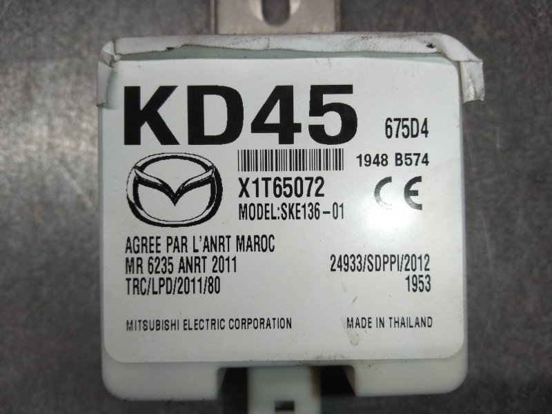 Recambio de modulo electronico para mazda cx-5 2.2 turbodiesel cat referencia OEM IAM KD45675D4 X1T65072 SKE13601
