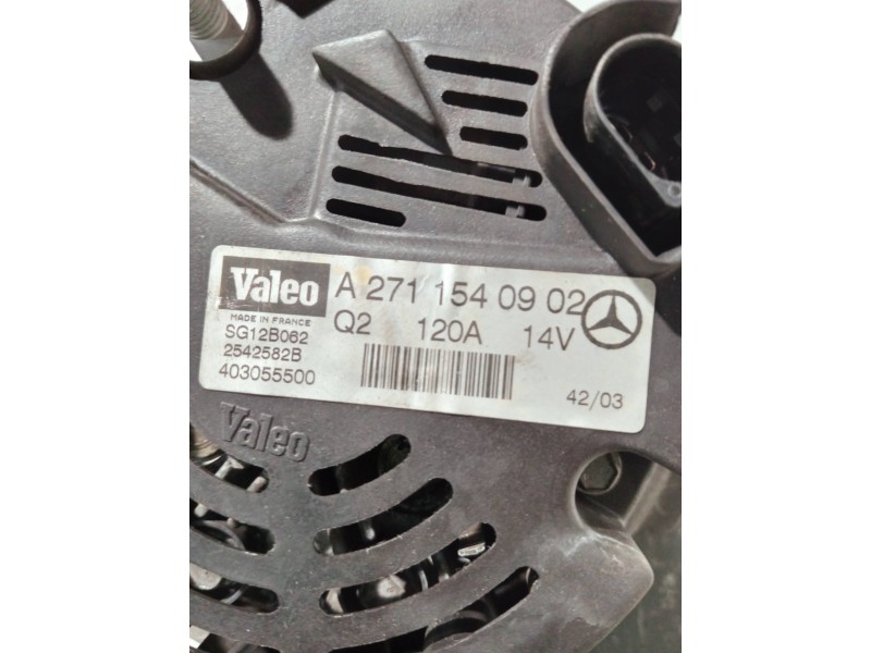 Recambio de alternador para mercedes clase c (w203) berlina referencia OEM IAM A2711540902 2542582B SG12B062