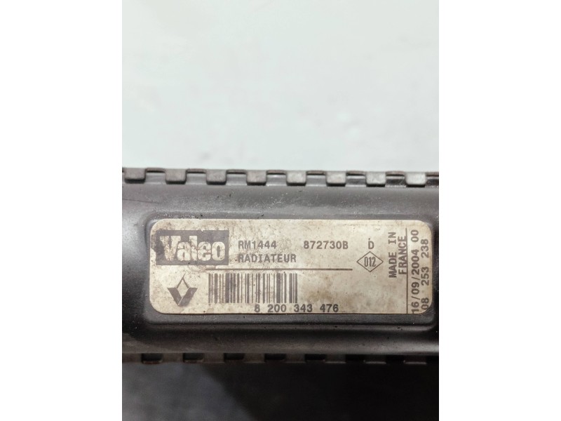 Recambio de radiador agua para renault kangoo (f/kc0) referencia OEM IAM 8200343476 872730B 